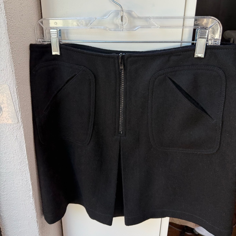 Vintage‎ Gap black Virgin Wool/nylon Blend Mini Skirt SZ 10